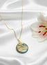 Collier libellule doré labradorite