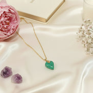 collier doré malachite
