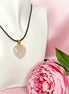 pendentf coeur quartz rose 