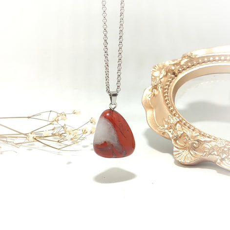 Pendentif en Jaspe Rouge  au choix – Force & Vitalité