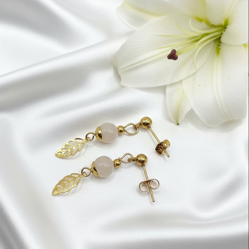 Boucles d'oreilles avec pierre au choix, sur mesure