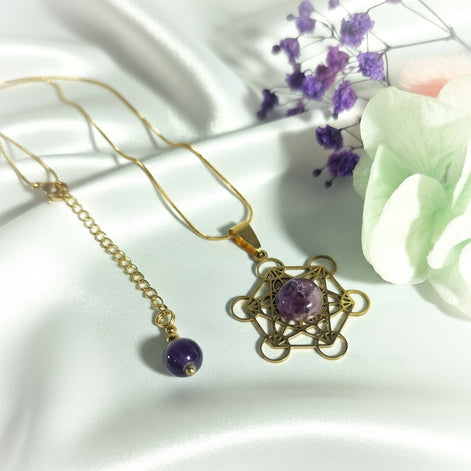 collier métatron améthyste