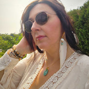 Collier doré en Amazonite