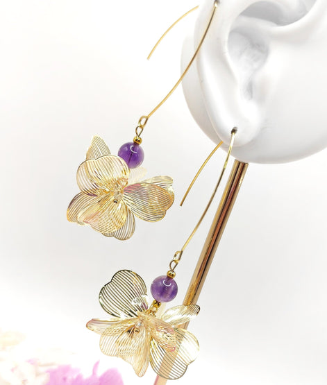 Boucles d'oreilles "hortensia"