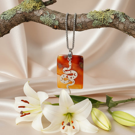 collier chaine cornaline