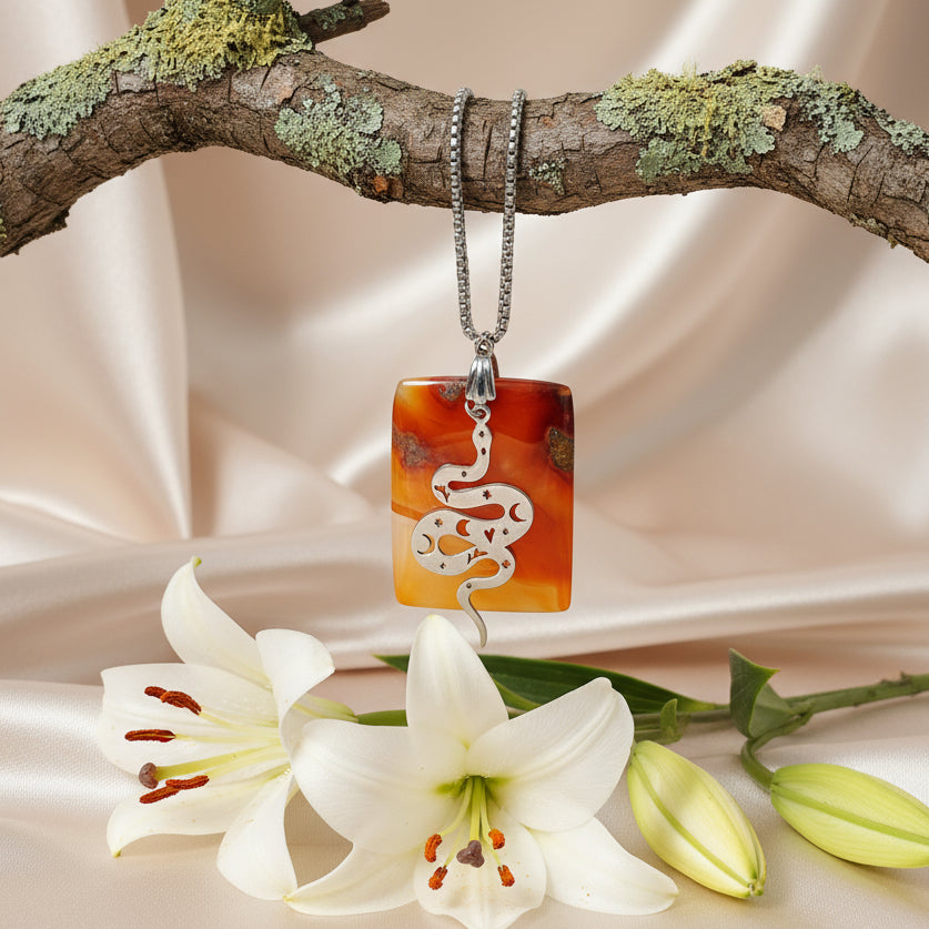 collier chaine cornaline