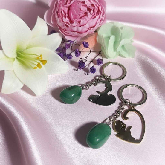 Duo de Porte-Clés Énergétiques – Pour les Âmes liées, couple, enfant ou amis