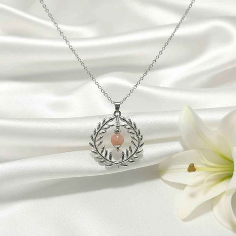 Collier sur mesure – Couronne de Laurier et Pierre Naturelle
