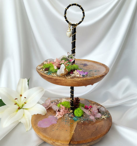 décorations artisanales en bois et cristaux naturels