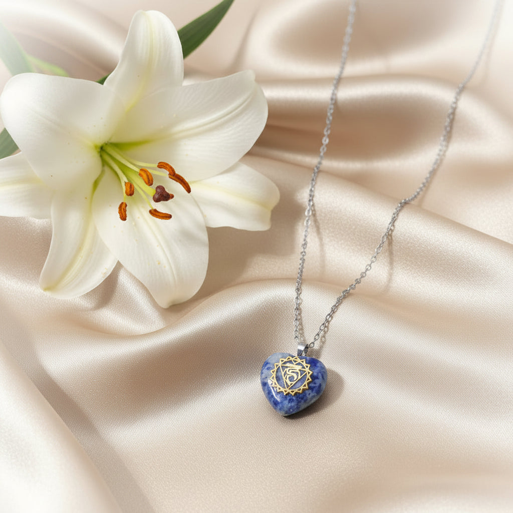 collier sodalite coeur