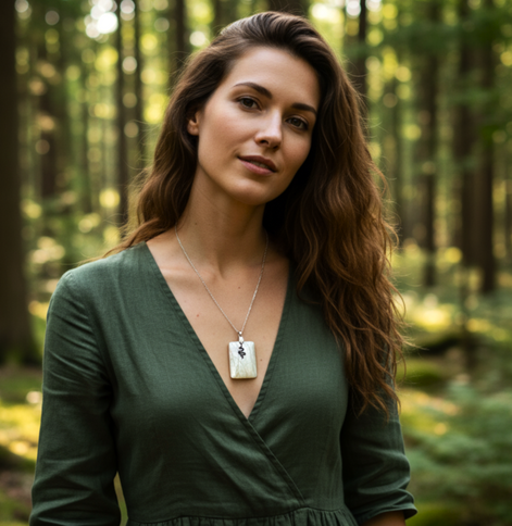 bijou pierre de lune blanche