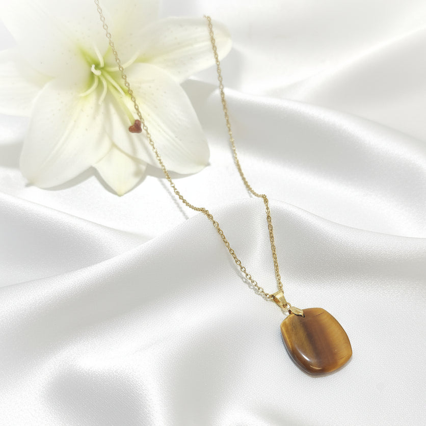 collier chaine oeil de tigre