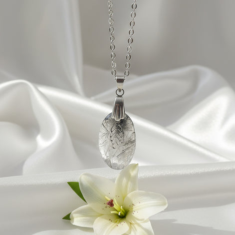 collier quartz tourmaline