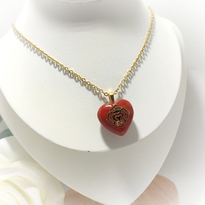 Pendentif en Jaspe Rouge  au choix – Force & Vitalité