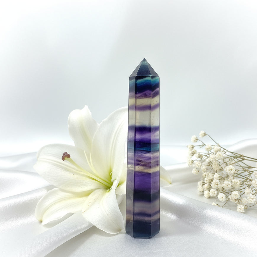 pointe fluorite arc en ciel
