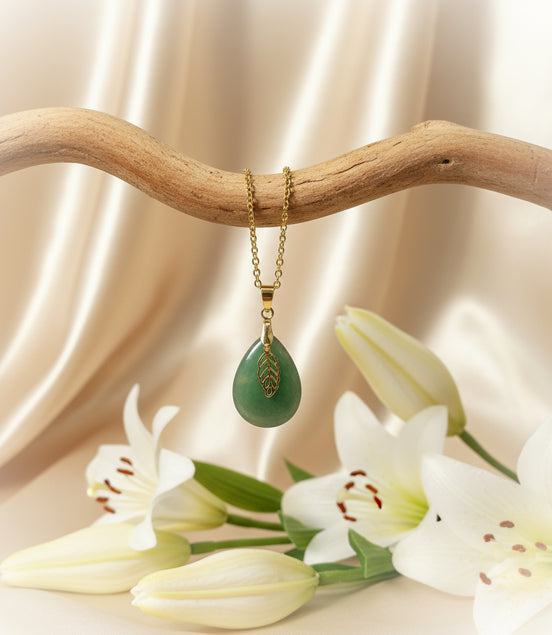 bijou en aventurine verte