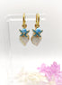 Boucles "Étoiles d’Océan" coquillages et apatite