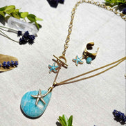 Collier Doré en amazonite, 