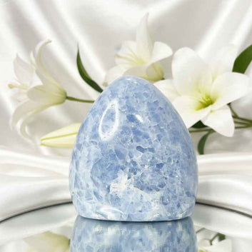 Calcite bleu extra de Madagascar au choix