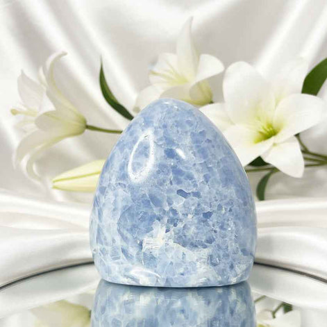 Calcite bleu extra de Madagascar au choix