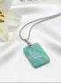 Collier Amazonite sur chaine acier inoxydable au choix