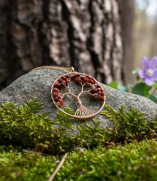 arbre de vie collier doré