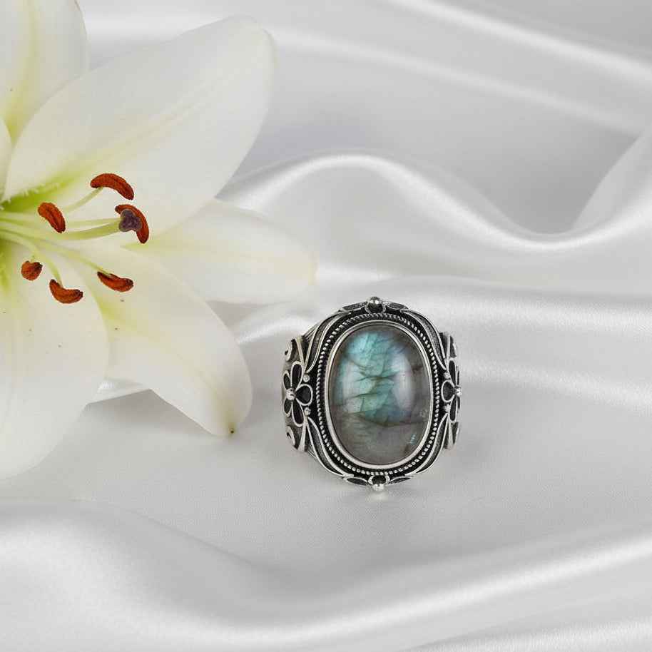 Bague en argent s925 et labradorite