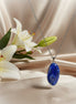 Pierre de Lapis lazuli, Pendentif, Collier argenté au choix