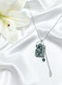 collier argenté femme en pierre