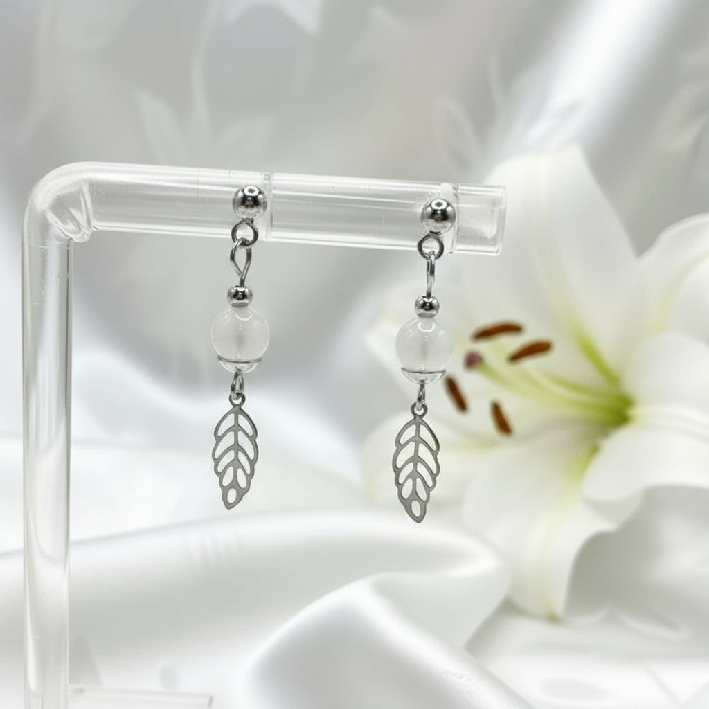 boucles d'oreilles argentée sur mesure