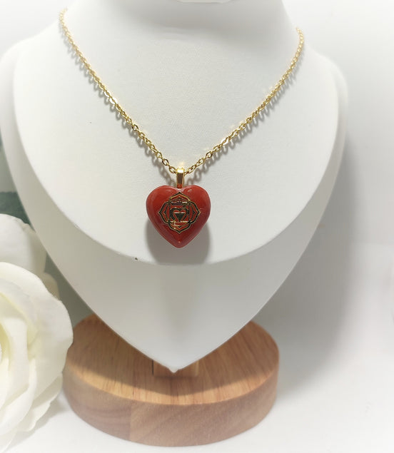 Pendentif en Jaspe Rouge  au choix – Force & Vitalité