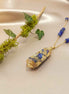 Collier orgonite pointe doré en Lapis lazuli