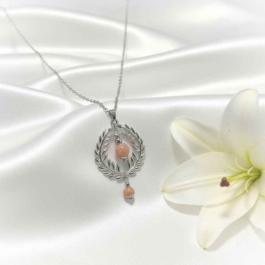 Collier sur mesure – Couronne de Laurier et Pierre Naturelle