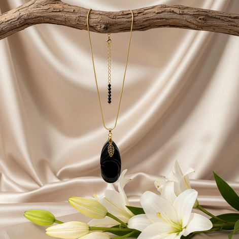 collier agate onyx  femme