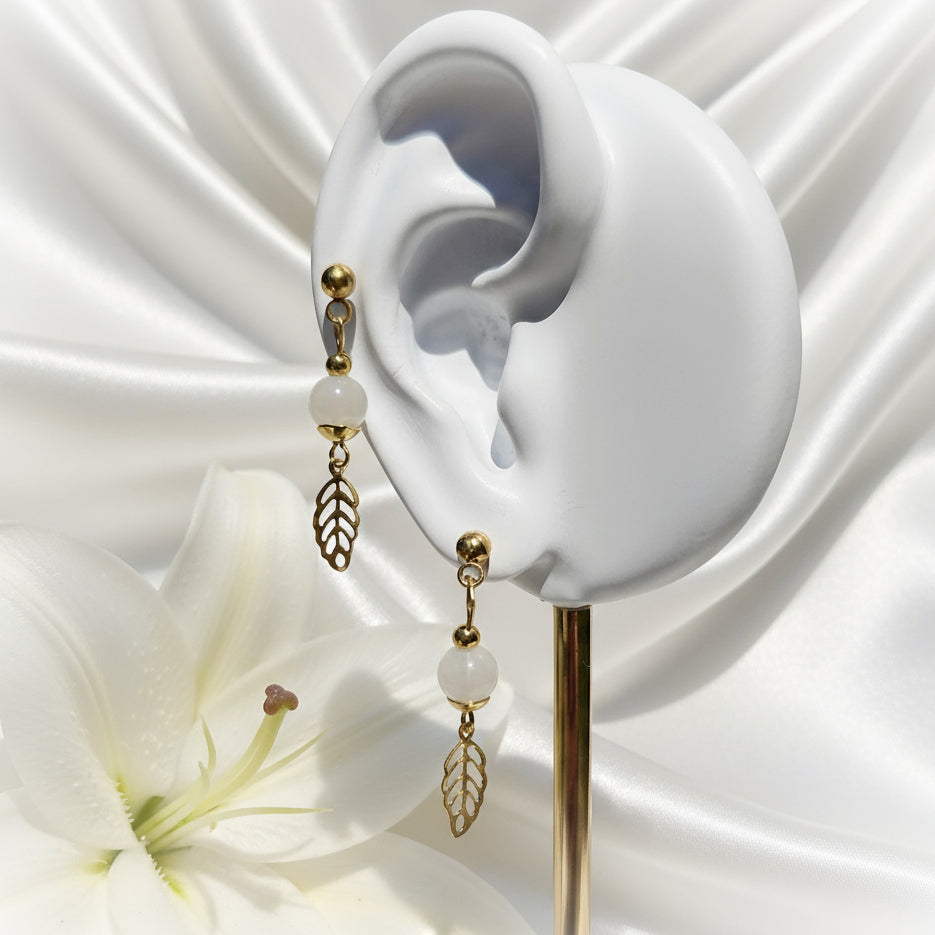 Boucles d'oreilles avec pierre au choix, sur mesure