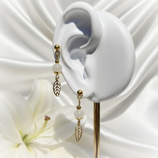 Boucles d'oreilles avec pierre au choix, sur mesure