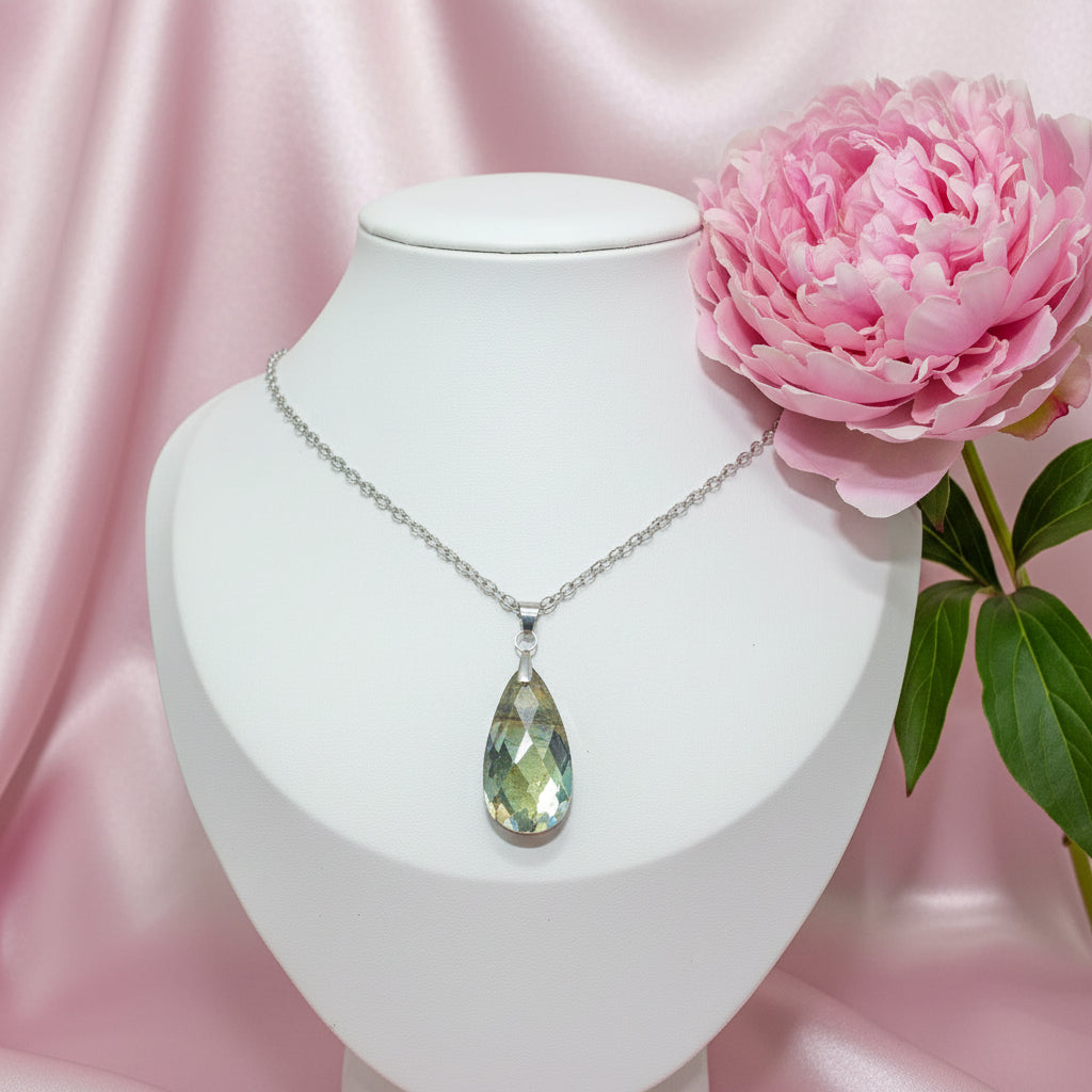 labradorite collier argenté