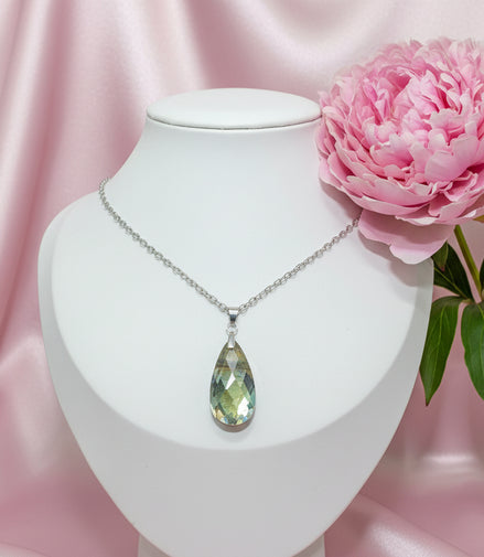 labradorite collier argenté