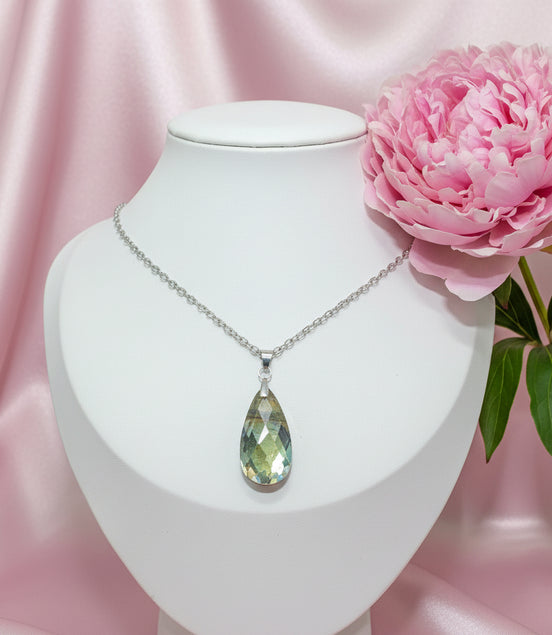 labradorite collier argenté