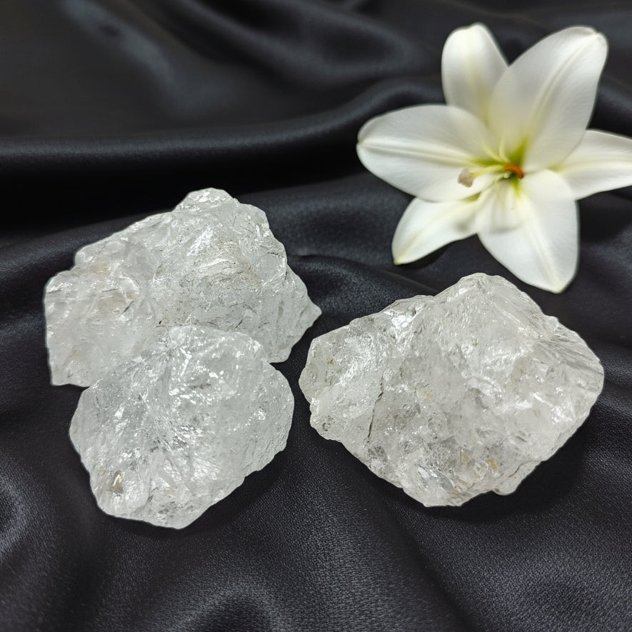 Pierre de Cristal de roche, roulée, brute, pointe, coeur