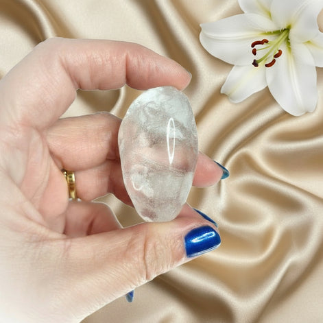 Pierre de Cristal de roche, roulée, brute, pointe, coeur