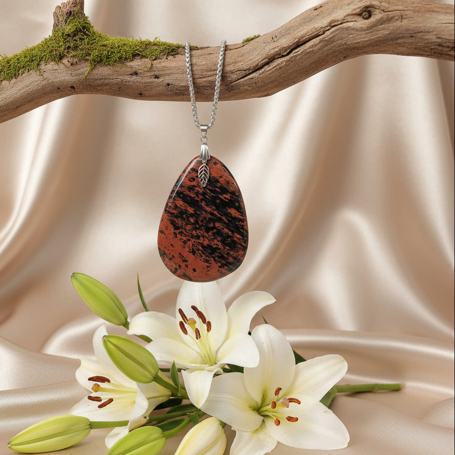 collier obsidienne pour homme 70 france