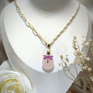 collier quartz rose
