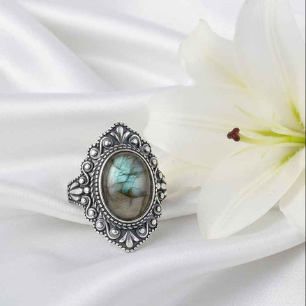 Bague en argent s925 et labradorite