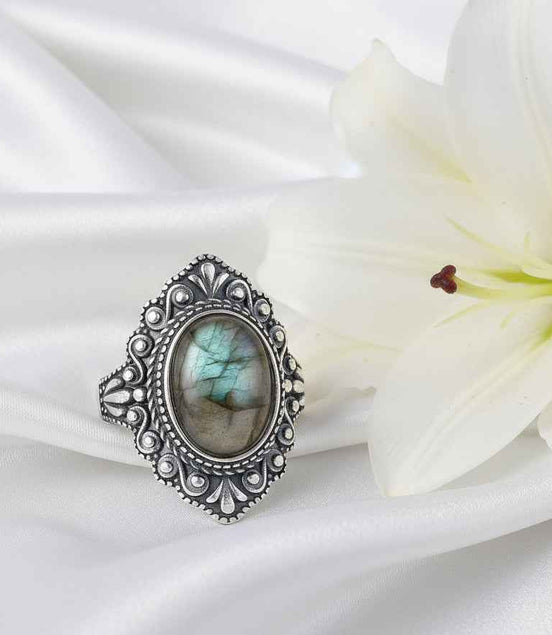 Bague en argent s925 et labradorite