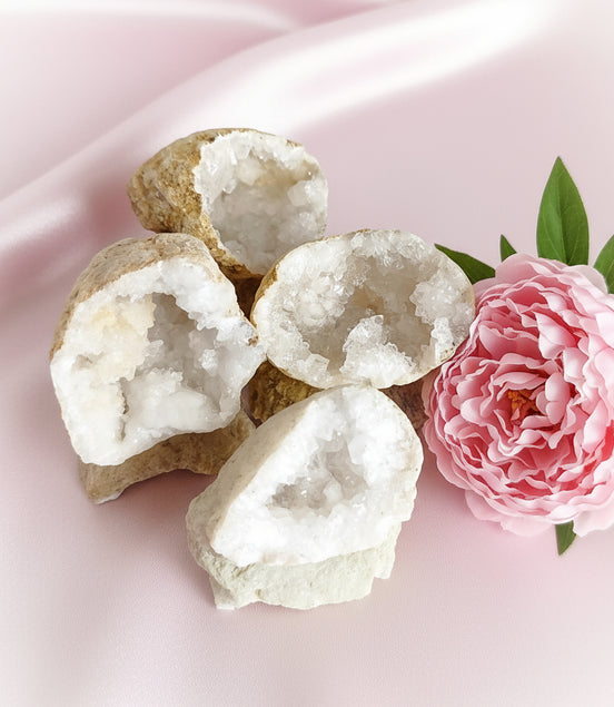 géode de cristal de roche pas cher