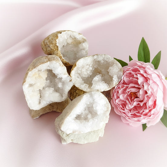 géode de cristal de roche pas cher