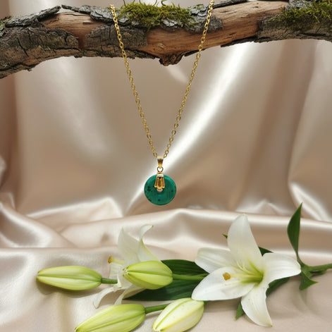 collier simple en malachite