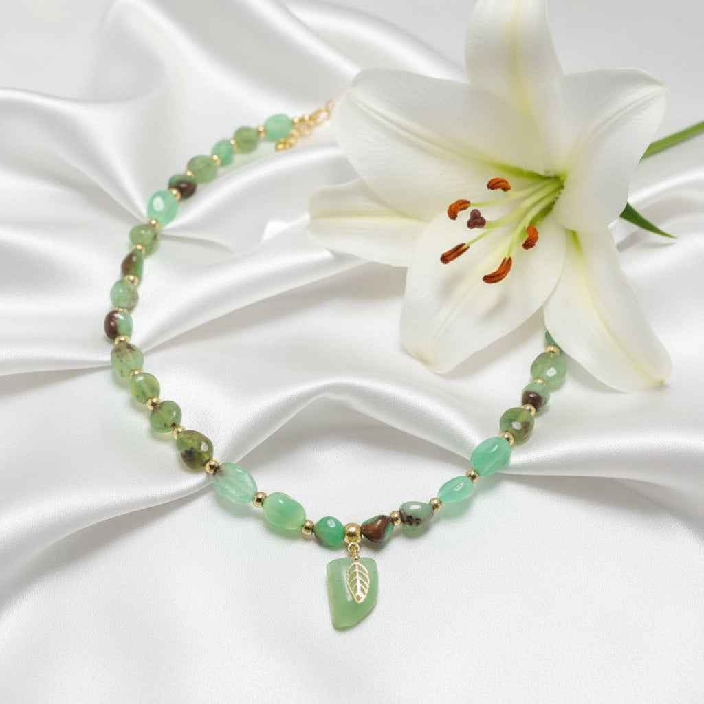 Collier de perles en Chrysoprase