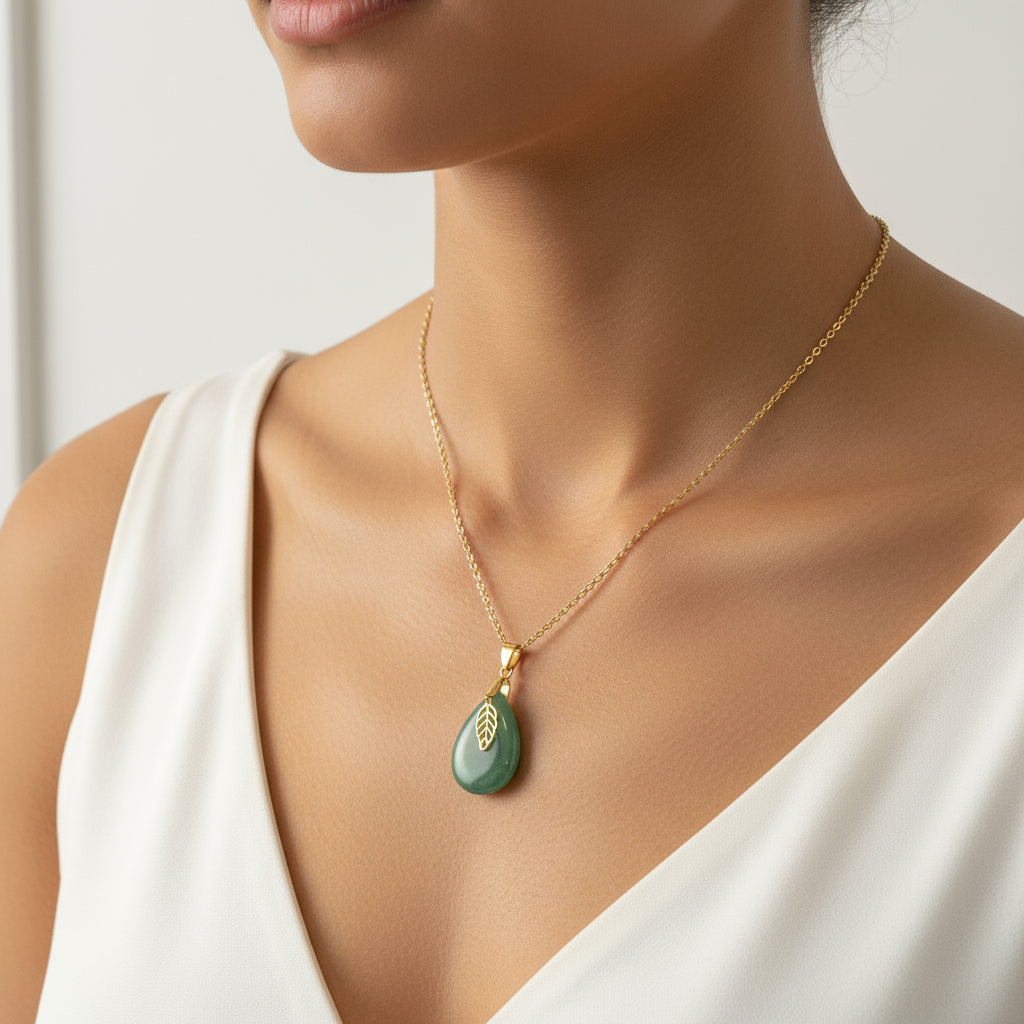 bijou en aventurine verte